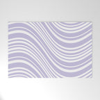 Wavy Stripes XXVIII - Lilac Purple Welcome Mat Gallery Image 1