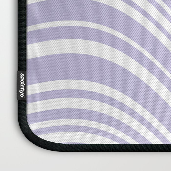 Wavy Stripes XXVIII - Lilac Purple Laptop Sleeve Gallery Image 3