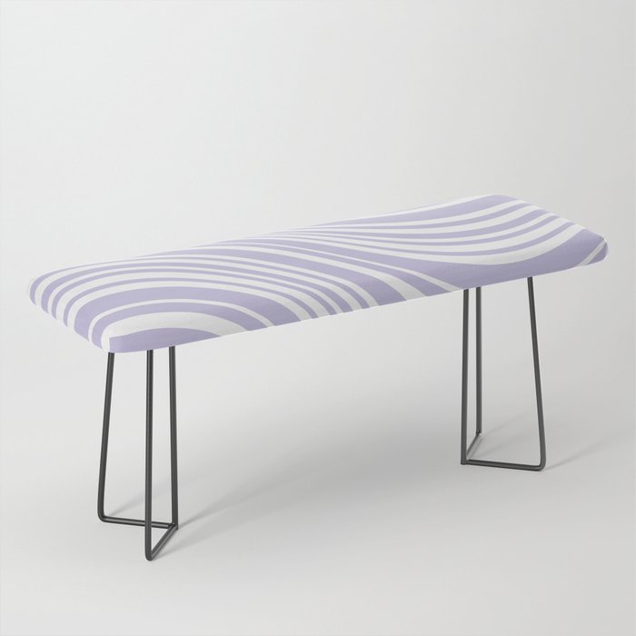 Wavy Stripes XXVIII - Lilac Purple Bench Gallery Image 1