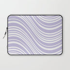 Wavy Stripes XXVIII - Lilac Purple Laptop Sleeve Gallery Image 1