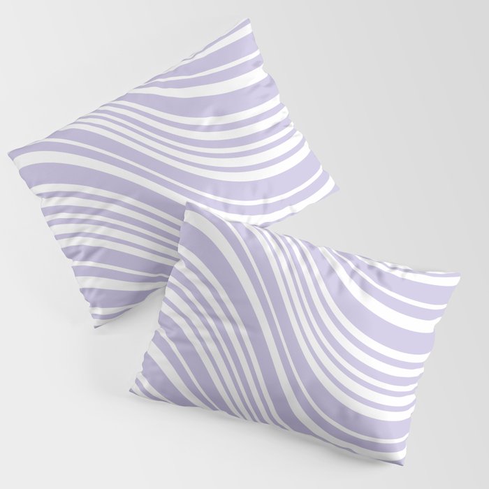 Wavy Stripes XXVIII - Lilac Purple Pillow Sham Gallery Image 3