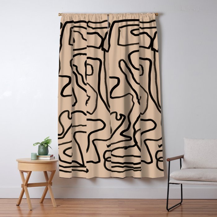 Abstract line art 161 Window Curtain Gallery Image 1