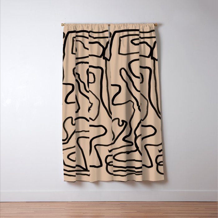Abstract line art 161 Window Curtain Gallery Image 3