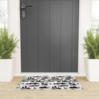 Black and white nature landscape doodle pattern Welcome Mat Gallery Image 3