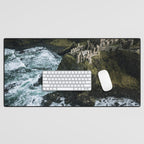 Castle Ruin by the Irish Sea Desk Mat Gallery Image 1