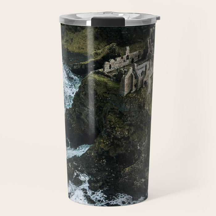 Castle Ruin by the Irish Sea Travel Mug Gallery Image 1