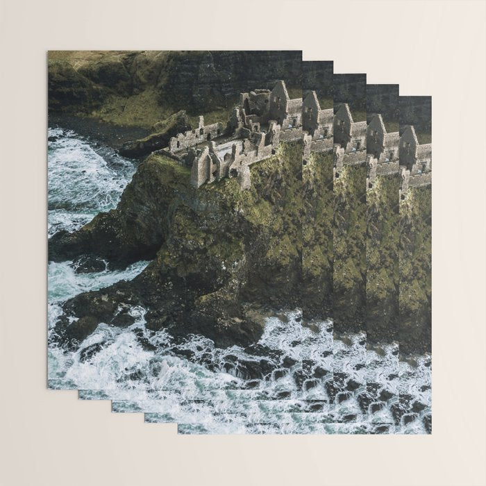 Castle Ruin by the Irish Sea Wrapping Paper Gallery Image 3