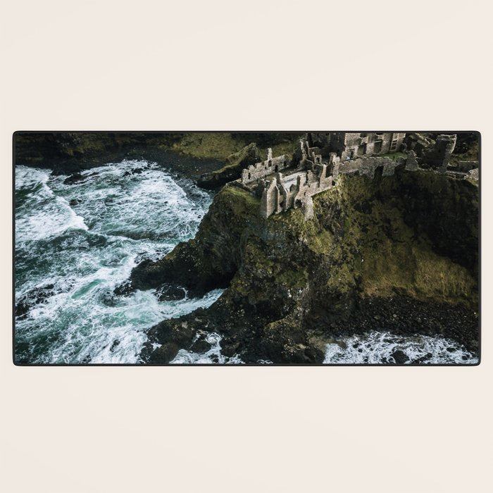 Castle Ruin by the Irish Sea Desk Mat Gallery Image 3