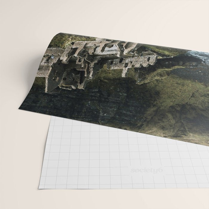 Castle Ruin by the Irish Sea Wrapping Paper Gallery Image 2