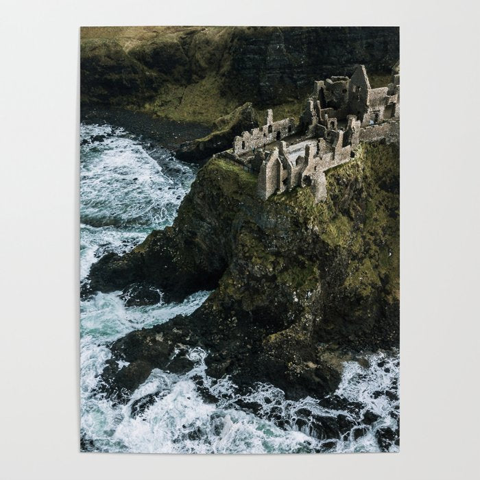 Castle Ruin by the Irish Sea Poster Gallery Image 1