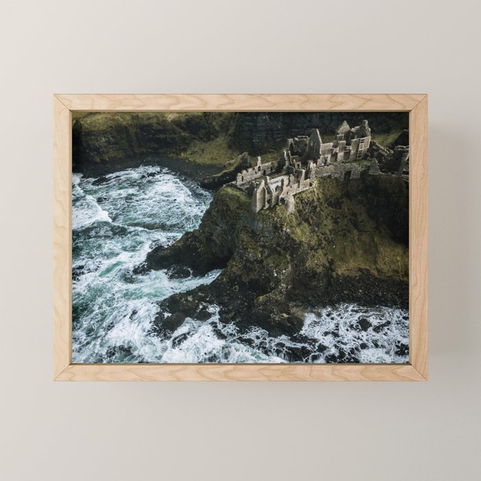 Castle Ruin by the Irish Sea Mini Art Print Gallery Image 1
