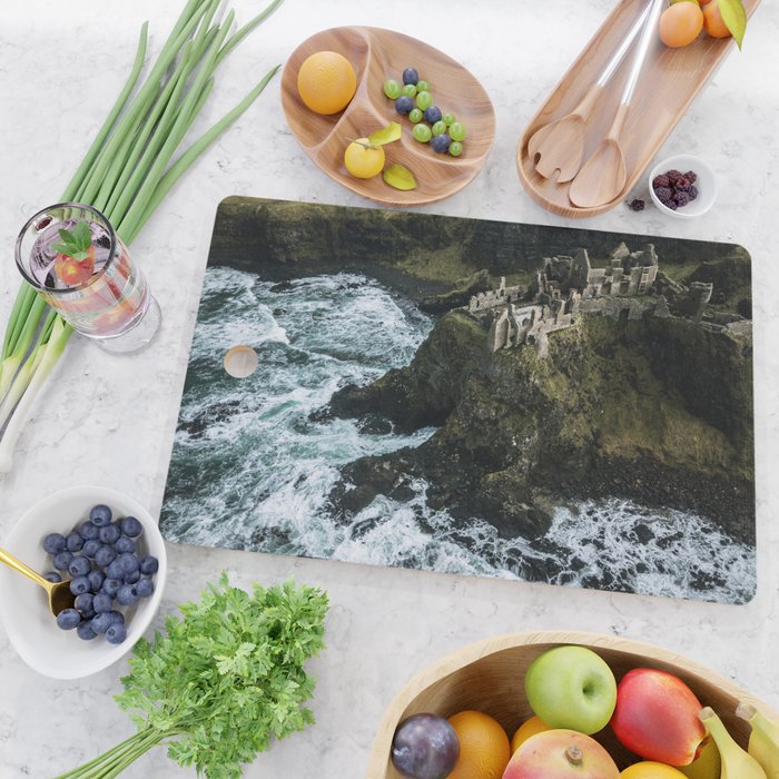 Castle Ruin by the Irish Sea Cutting Board Gallery Image 2