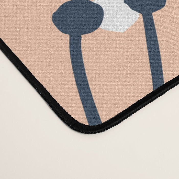 Summer Floral Prints, Abstract, Red and Green, Colourful Prints. Desk Mat Gallery Image 4