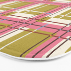 Bold Checked Design Bath Mat Gallery Image 3