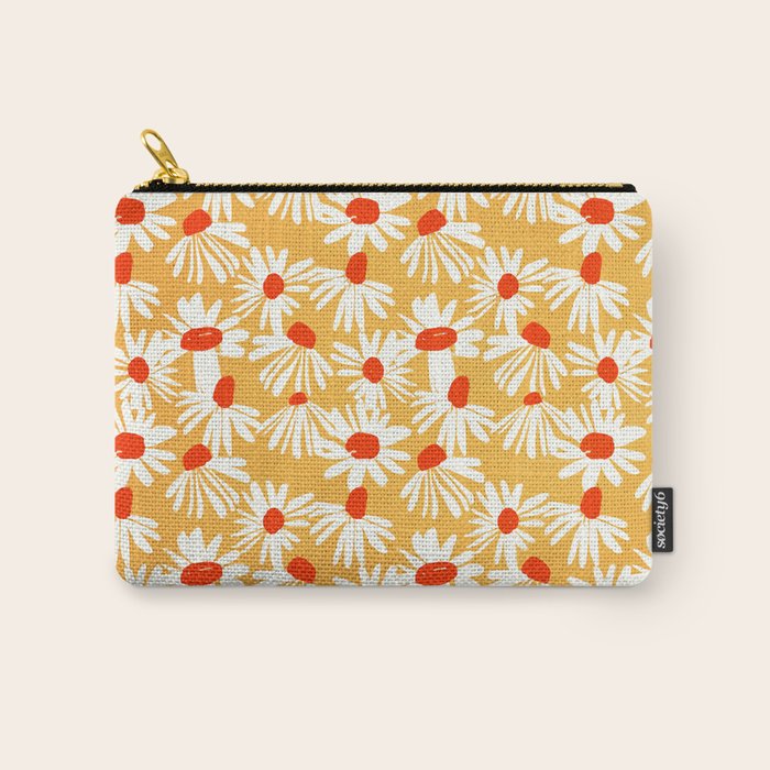 Summer Daisy: Tangerine Edition Carry All Pouch Gallery Image 1