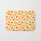 Summer Daisy: Tangerine Edition Bath Mat Gallery Image 1