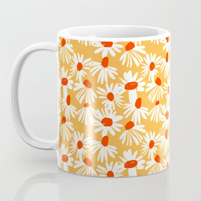 Summer Daisy: Tangerine Edition Coffee Mug Gallery Image 3
