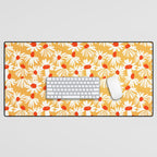 Summer Daisy: Tangerine Edition Desk Mat Gallery Image 1