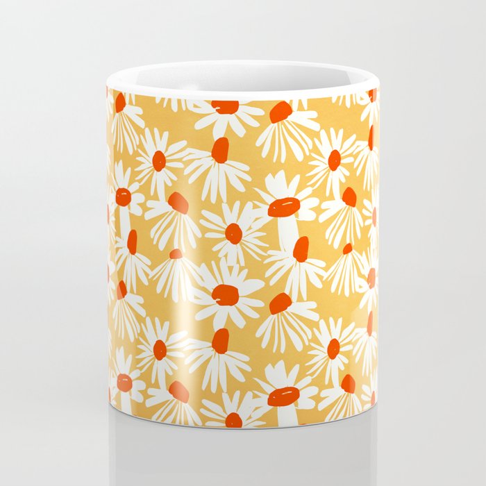 Summer Daisy: Tangerine Edition Coffee Mug Gallery Image 4
