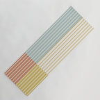 Color Block Line Abstract IX Coastal Beachy Yoga Mat Gallery Image 1