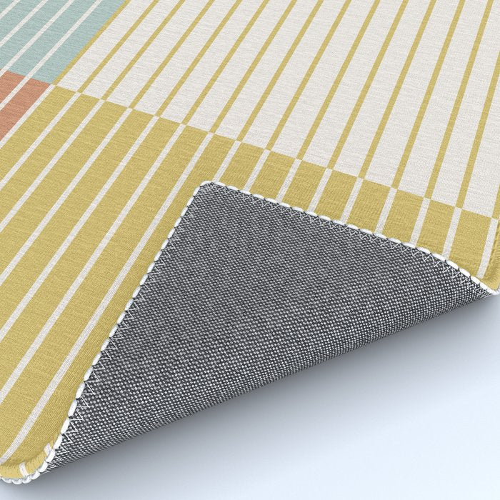 Color Block Line Abstract IX Coastal Beachy Rug Gallery Image 4