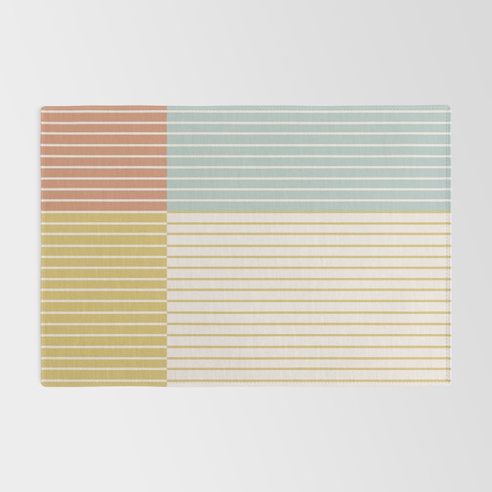 Color Block Line Abstract IX Coastal Beachy Rug Gallery Image 2
