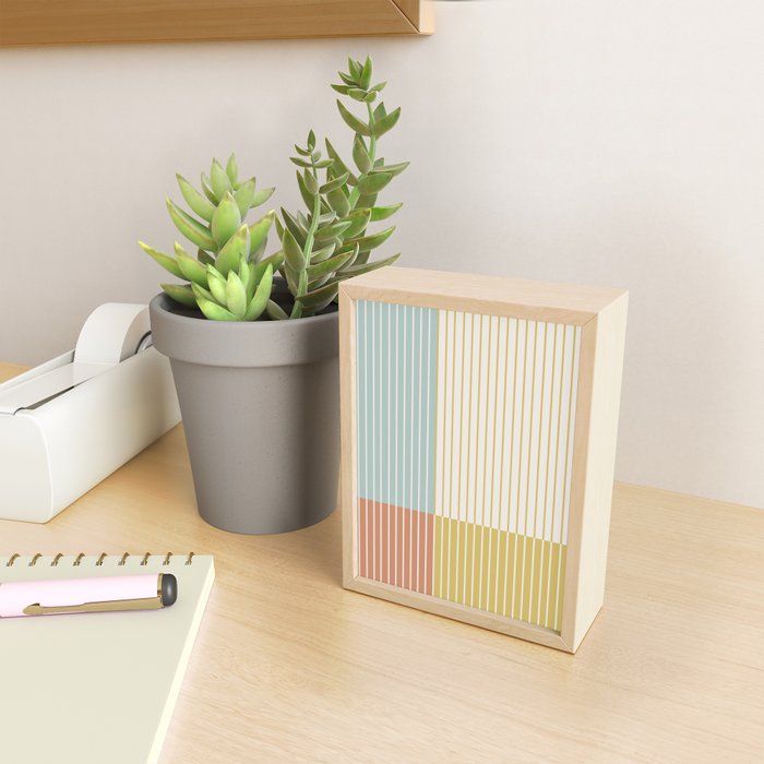 Color Block Line Abstract IX Coastal Beachy Mini Art Print Gallery Image 2