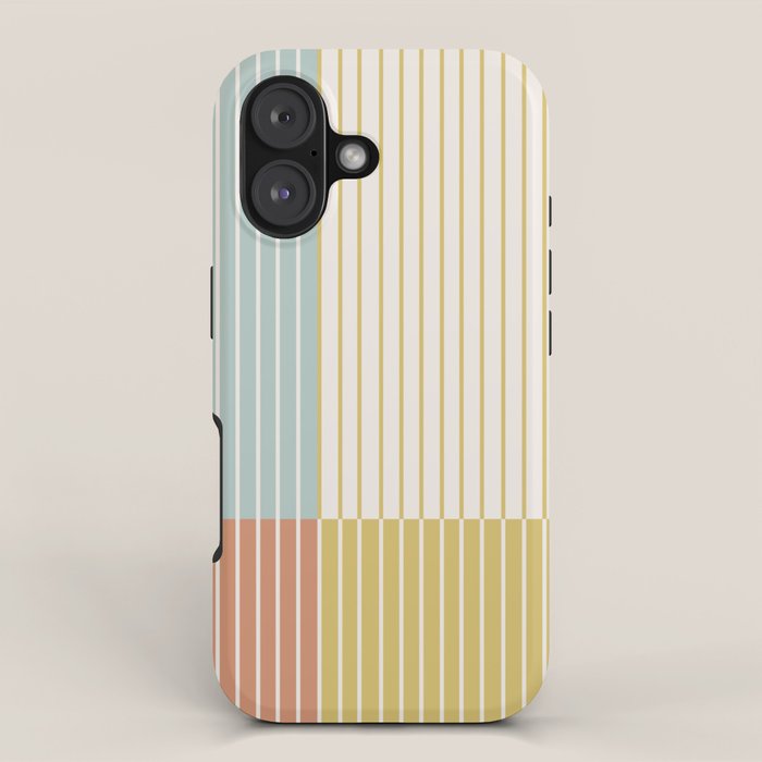 Color Block Line Abstract IX Coastal Beachy iPhone Case Gallery Image 1