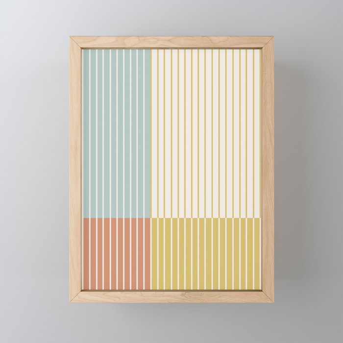 Color Block Line Abstract IX Coastal Beachy Mini Art Print Gallery Image 1