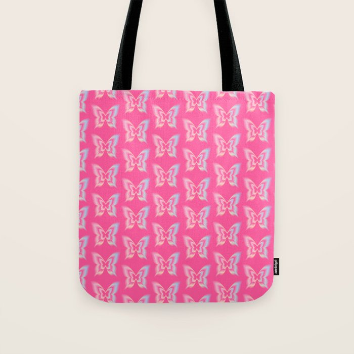 y2k pop super butterfly pink Tote Bag Gallery Image 1