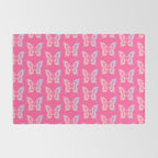 y2k pop super butterfly pink Rug Gallery Image 2