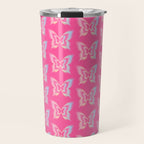y2k pop super butterfly pink Travel Mug Gallery Image 1