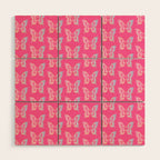 y2k pop super butterfly pink Wood Wall Art Gallery Image 1