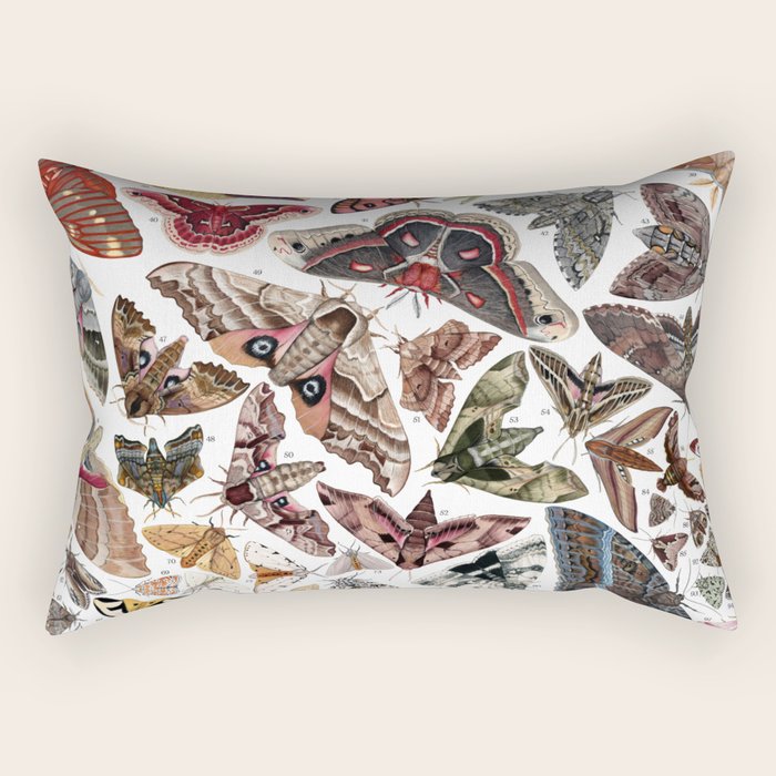 Moths of North America Rectangular Pillow Gallery Image 1