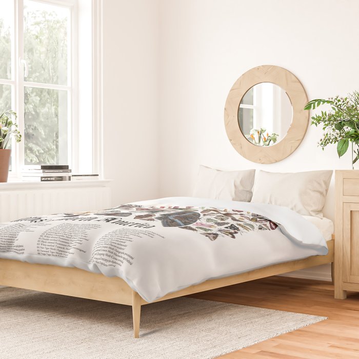 Moths of North America Duvet Cover Gallery Image 2