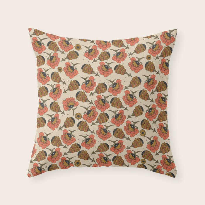 Day By Day Pattern  Throw Pillow Gallery Image 1
