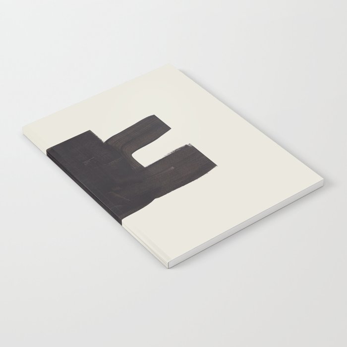 Black and White Minimalist Shapes Mid century Ink painting Notebook Gallery Image 2