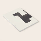 Black and White Minimalist Shapes Mid century Ink painting Notebook Gallery Image 3