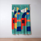Abstract Shapes Modern Art 6 Window Curtain Gallery Image 3