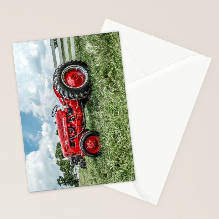 300 Vintage International Harvester Red Tractor Stationery Card Gallery Image 2