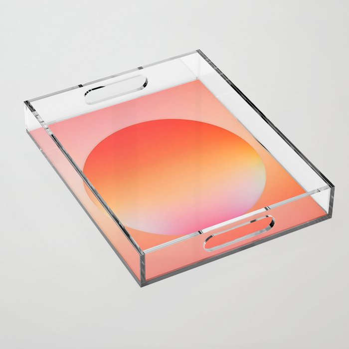 The Light Within, Spiritual Positivity Yoga Aura, Energy Soft Gradient Iridescent Glow, Mindfulness Graphic Design Motivational  Acrylic Tray Gallery Image 1
