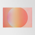 The Light Within, Spiritual Positivity Yoga Aura, Energy Soft Gradient Iridescent Glow, Mindfulness Graphic Design Motivational  Rug Gallery Image 2