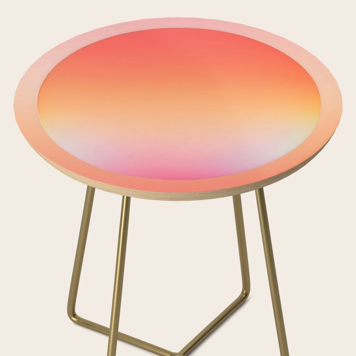 The Light Within, Spiritual Positivity Yoga Aura, Energy Soft Gradient Iridescent Glow, Mindfulness Graphic Design Motivational  Side Table Gallery Image 2