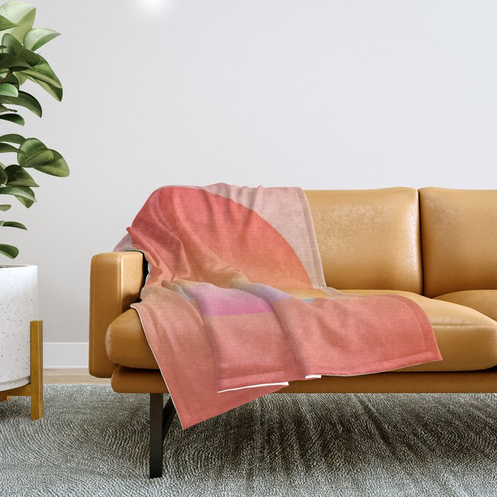 The Light Within, Spiritual Positivity Yoga Aura, Energy Soft Gradient Iridescent Glow, Mindfulness Graphic Design Motivational  Throw Blanket Gallery Image 1