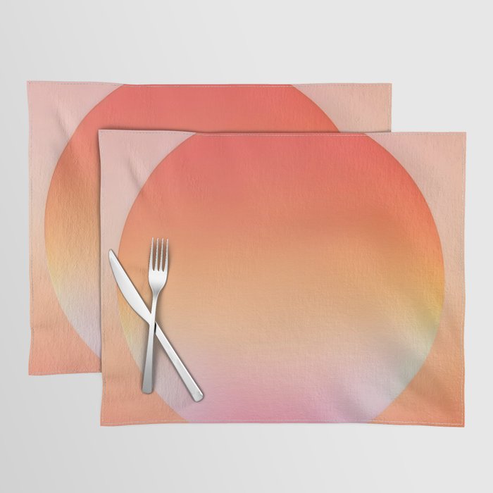 The Light Within, Spiritual Positivity Yoga Aura, Energy Soft Gradient Iridescent Glow, Mindfulness Graphic Design Motivational  Placemat Gallery Image 1