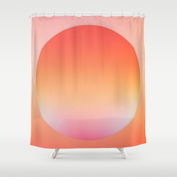 The Light Within, Spiritual Positivity Yoga Aura, Energy Soft Gradient Iridescent Glow, Mindfulness Graphic Design Motivational  Shower Curtain Gallery Image 1