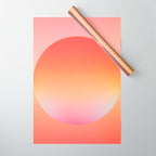 The Light Within, Spiritual Positivity Yoga Aura, Energy Soft Gradient Iridescent Glow, Mindfulness Graphic Design Motivational  Wrapping Paper Gallery Image 1