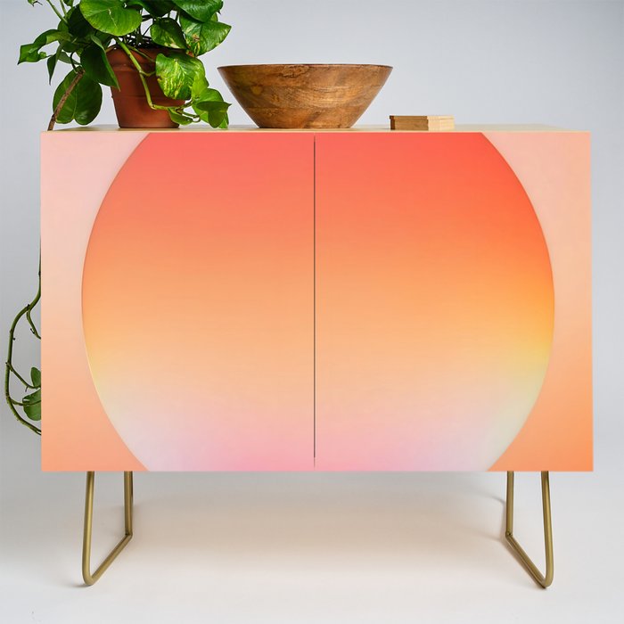 The Light Within, Spiritual Positivity Yoga Aura, Energy Soft Gradient Iridescent Glow, Mindfulness Graphic Design Motivational  Credenza Gallery Image 1