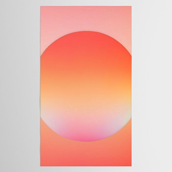 The Light Within, Spiritual Positivity Yoga Aura, Energy Soft Gradient Iridescent Glow, Mindfulness Graphic Design Motivational  Tablecloth Gallery Image 2