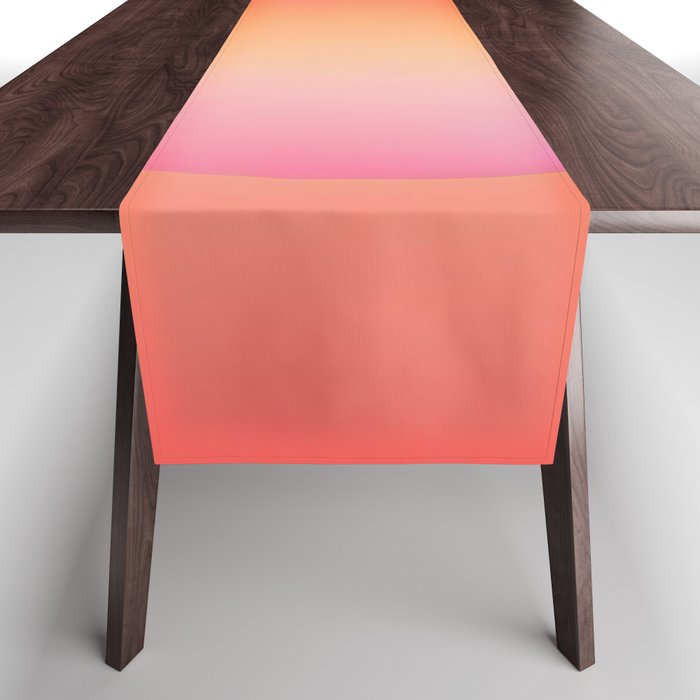 The Light Within, Spiritual Positivity Yoga Aura, Energy Soft Gradient Iridescent Glow, Mindfulness Graphic Design Motivational  Table Runner Gallery Image 1